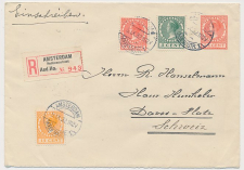 Envelop G. 22 / Bijfr. Aangetekend Amsterdam - Zwitserland 1932