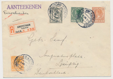 Envelop G. 23 b / Bijfr. Aangetekend Amsterdam - Duitsland 1937