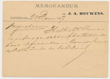 Briefkaart G. 12 Particulier bedrukt Rotterdam - Haarlem 1877
