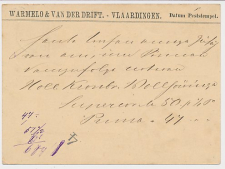 Briefkaart G.16 Particulier bedrukt Vlaardingen - Duitsland 1878