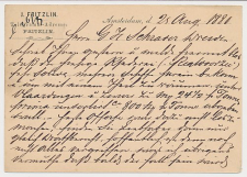 Briefkaart G. 16 Particulier bedrukt Amsterdam - Duitsland 1880