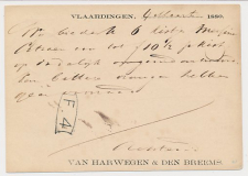 Briefkaart G. 18Particulier bedrukt Vlaardingen 1880