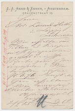 Briefkaart G. 25 Particulier bedrukt Amsterdam - Duitland 1885