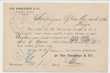 Briefkaart G. 27 Particulier bedrukt Terneuzen - Belgie 1892