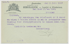 Briefkaart G. 67 Particulier bedrukt Amsterdam 1907