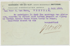Briefkaart G. 68 Particulier bedrukt Amsterdam 1909