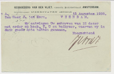 Briefkaart G. Particulier 80 bedrukt Amsterdam 1909