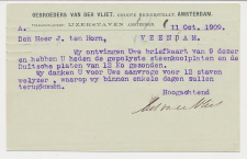 Briefkaart G. 80 Particulier bedrukt Amsterdam 1909