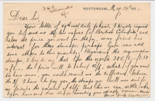 Briefkaart G. 82 Particulier bedrukt Rotterdam - GB / UK 1914