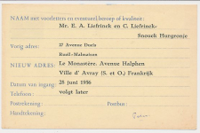 Verhuiskaart G. 24 Particulier bedrukt Den Haag 1956