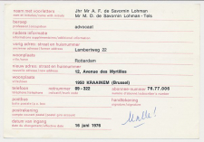 Verhuiskaart G. 42 Particulier bedrukt Rotterdam  1976