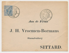 Postblad G. 6 Particulier bedrukt Sittard 1898