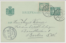 Briefkaart G. 51 / Bijfrankering Roermond - Duitsland 1902