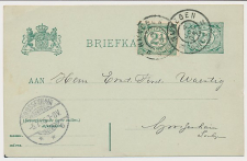 Briefkaart G. 59 / Bijfrankering Nijmegen - Duitsland 1905