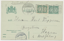 Briefkaart G. 59 / Bijfrankering Den Haag - Duitsland 1905