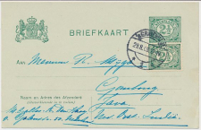 Briefkaart G. 68 / Bijfrankering Den Haag - Ned. Indie