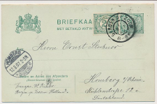 Briefkaart G. 69 / Bijfrankering Bergen op Zoom - Duitsland 1907
