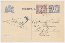 Briefkaart G. 78 I / Bijfrankering Locaal te Tilburg 1918