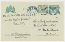 Briefkaart G. 80 a I / Bijfrankering Amsterdam - Duitsland 1914