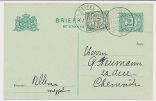 Briefkaart G. 81 I V / Bijfrankering Meppel - Duitsland 1911