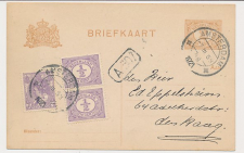 Briefkaart G. 88 a I / Bijfrankering Amsterdam - Den Haag 1921