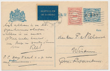 Briefkaart G. 94 a I / Bijfrankering Groningen - Wirdum 1918