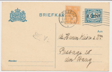 Briefkaart G. 94 a I / Bijfrankering Utrecht - Den Haag 1919