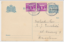 Briefkaart G. 94 a I / Bijfrankering Utrecht - Haarlem 1930