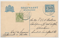 Briefkaart G. 95 I V/ Bijfrankering Breda - Arnhem 1920
