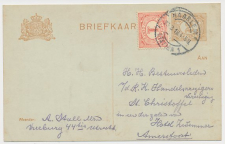 Briefkaart G. 98 / Bijfrankering Haarlem - Amersfoort 1918