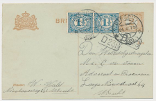Briefkaart G. 98 / Bijfrankering Locaal te Utrecht 1920