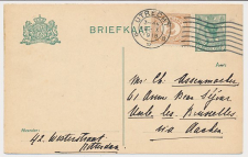 Briefkaart G. 99 a I / Bijfrankering Utrecht - Belgie 1918