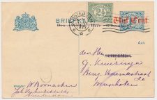 Briefkaart G. 106 a I /Bijfrankering Amsterdam - Winschoten 1922