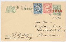 Briefkaart G. 114 I / Bijfrankering Nederhorst den Berg 1921    