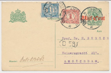 Briefkaart G. 115 A / Bijfrankering Locaal te Amsterdam 1921
