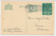 Briefkaart G. 169 I / Bijfrankering Den Haag - Duitsland 1922