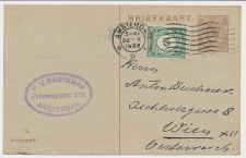 Briefkaart G. 194 / Bijfrankering Amsterdam - Oostenrijk 1922
