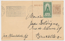 Briefkaart G. 198 / Bijfrankering Amsterdam - Belgie 1924
