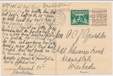 Briefkaart G. 198 / Bijfrankering Amsterdam - Duitsland 1926