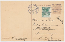 Briefkaart G. 198 / Bijfrankering Den Haag - Duitsland 1925