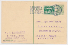 Briefkaart G. 216 / Bijfrankering Amsterdam - Oostenrijk 1932