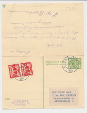 Briefkaart G. 229 /Bijfrankering Groningen - Amsterdam 1931 v.v.
