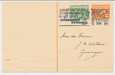 Briefkaart G. 255 / Bijfrankering Amsterdam - Groningen 1941