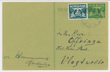 Briefkaart G. 277 c / Bijfrankering Gendringen - Vlagtwedde 1946