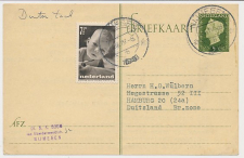 Briefkaart G. 291 b / Bijfrankering Nijmegen - Duitsland 1948