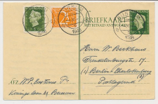 Briefkaart G. 292 a / Bijfrankering Bussum - Duitsland 1948