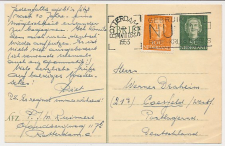 Briefkaart G. 300/ Bijfrankering Rotterdam - Duitsland 1953
