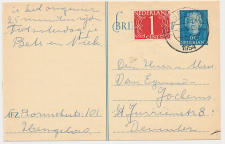 Briefkaart G. 302 / Bijfrankering Hengelo - Deventer 1954