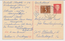 Briefkaart G. 307 / Bijfrankering Driebergen - Duitsland 1953 