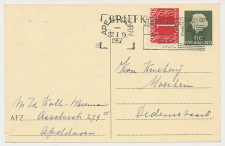 Briefkaart G. 313 / Bijfrankering Apeldoorn - Dedemsvaart 1957